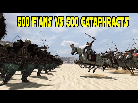 500 Fian Champions vs 500 Elite Cataphracts - Mount & Blade 2: Bannerlord