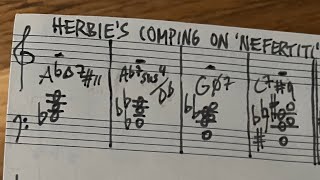 Herbie Hancock’s comping on “Nefertiti” (transcription) #music #jazz #herbiehancock