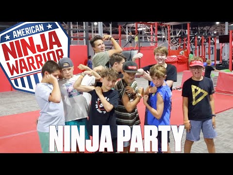 AMERICAN NINJA WARRIOR THEMED BIRTHDAY PARTY AT THE WORLD'S BIGGEST NINJA GYM