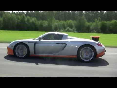 Uncut Porsche Carrera GT vs Ferrari 599 GTB (misshift in the CGT)