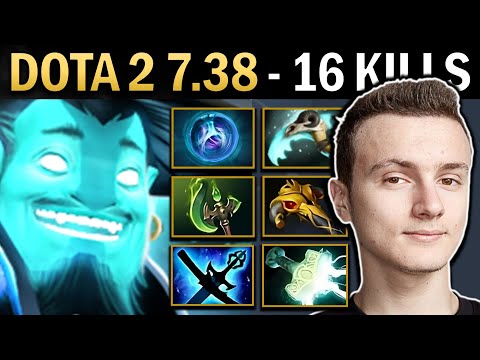 Storm Spirit Gameplay Miracle with 16 Kills and Mjolnir - Dota 7.38