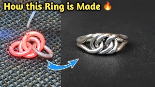 How to make a Braided Silver Ring/Handmade ring tutorial/jewelry crafting