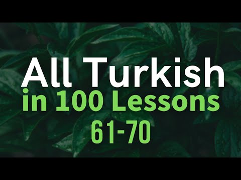 All Turkish in 100 Lessons. Learn Turkish. Most important Turkish phrases and words. Lesson 61-70