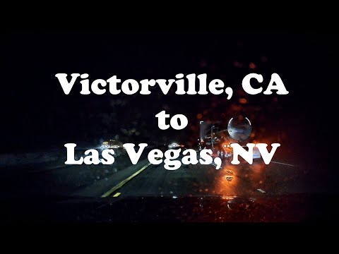 Rainy Night Drive - Victorville, CA to Las Vegas | Relaxing Dashcam with Rainy Road Sounds