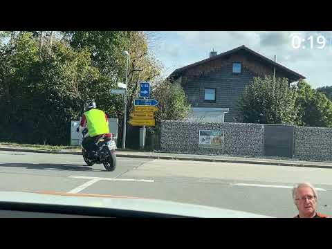 Radfahrer Überland bei Prüfung überholen #freyfahren #fahrprüfung #motorrad