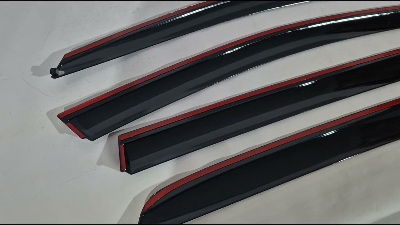 Volkswagen Golf 6 2008–2014 Ofuky oken s černou lištou Niken Luxury (HB, 4 ks) Video 1