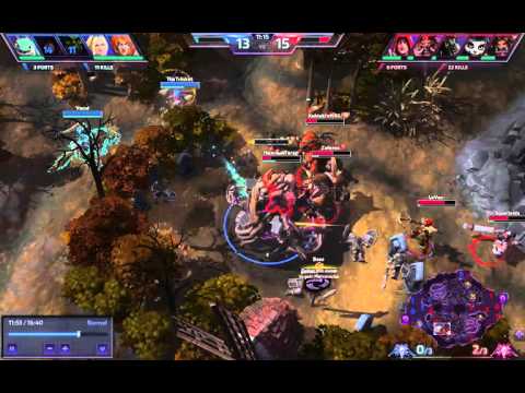 Heroes of the Storm - Brightwing 1v5 Boss Steal.