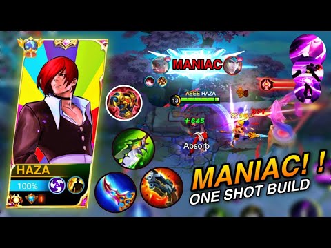 MANIAC CHOU CRAZY ONE SHOT DMG | Top 1 Global Chou Build & Emblem - Moible Legends Gameplay