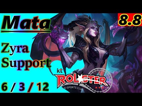 Mata as Zyra Support - S8 Patch 8.8 - Korean Challenger - Full Gameplay