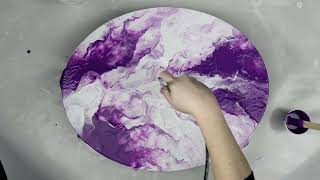 (779) Simply Stunning Purple Airbrush Acrylic Pour Painting