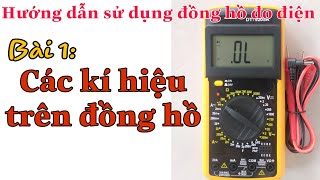 Bài 1:  Giải thích các kí hiệu trên đồng hồ đo điện vạn năng