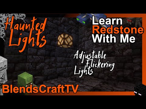 Haunted Lights - Adjustable Flickering Lights - Learn Redstone With Me - Minecraft Java 1.16.3