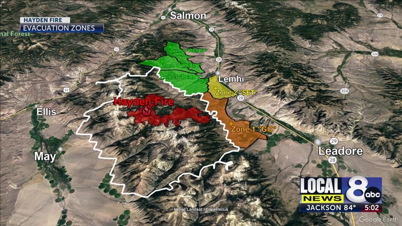 Hayden Fire evacuation zones