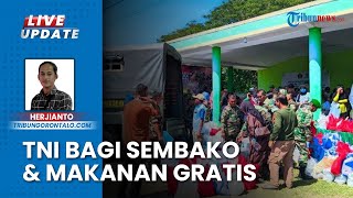 Bagikan Sembako dan Makanan Gratis untuk Rayakan HUT ke-79 TNI di GOR David-Tony Limboto Gorontalo