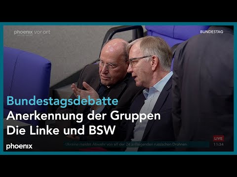 Bundestagsdebatte zur Anerkennung der Gruppen Die Linke und BSW am 02.02.24
