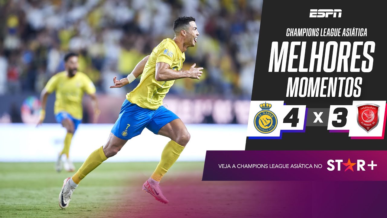 CR7 TEM ATUAÇÃO EXUBERANTE E COMANDA GOLEADA DO AL NASSR NA CHAMPIONS ASIÁTICA | MELHORES MOMENTOS