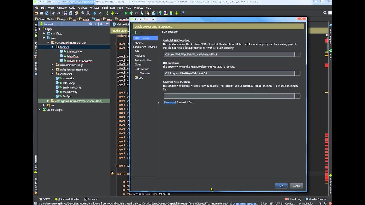 Simply OpenCV SDK static initialization in android studio