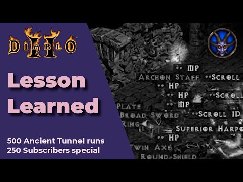 Diablo 2 - Insane Find in Ancient Tunnels - 500 runs for 250 subs special