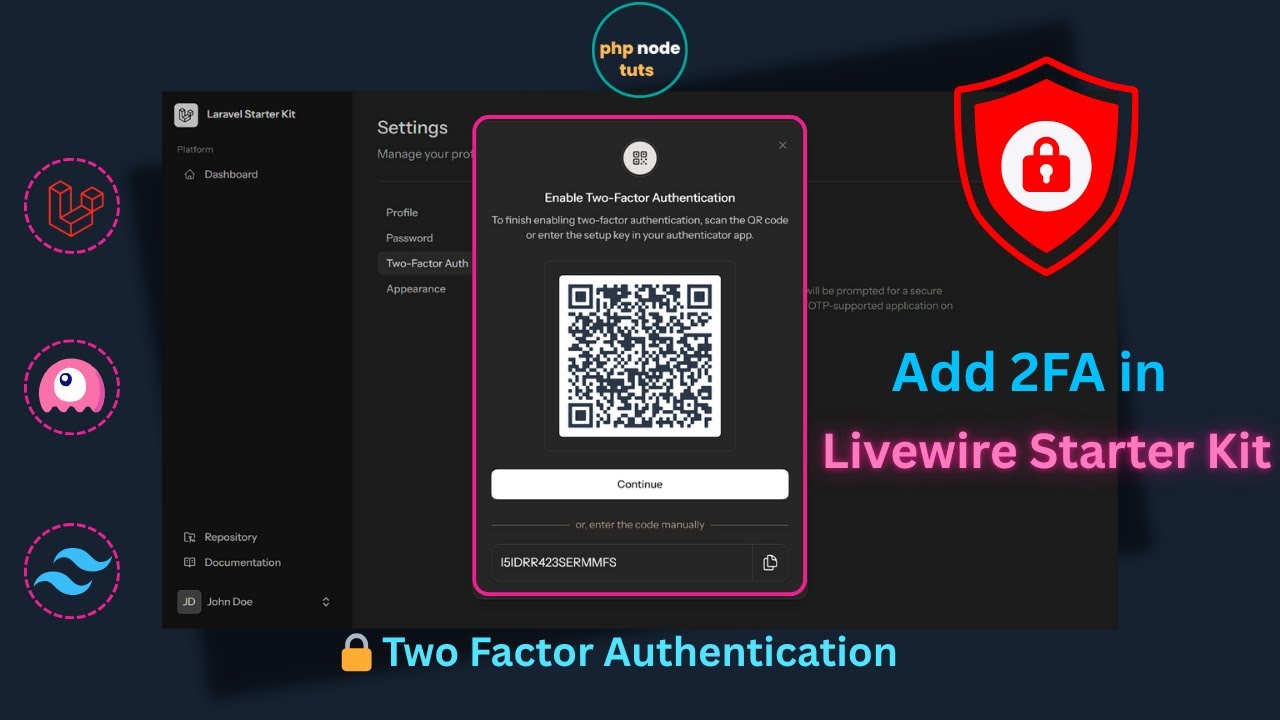 🛡️Add Two-Factor Authentication in Livewire Starter Kit | Secure Your Laravel App Like a Pro!