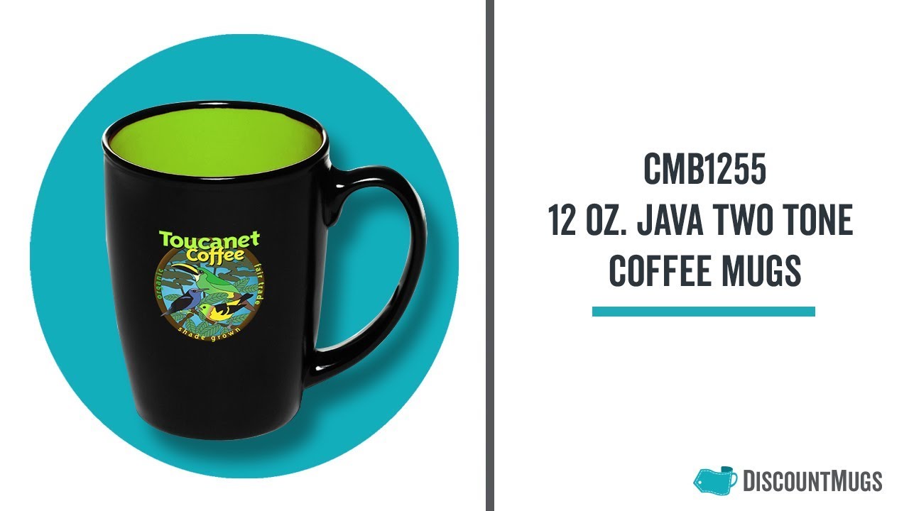 Personalized 12 oz. Java Two Tone Coffee Mugs