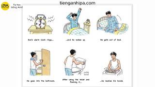 English for Everyday Activities – Section 1 – Starting the Day - Read along with highlighted text
