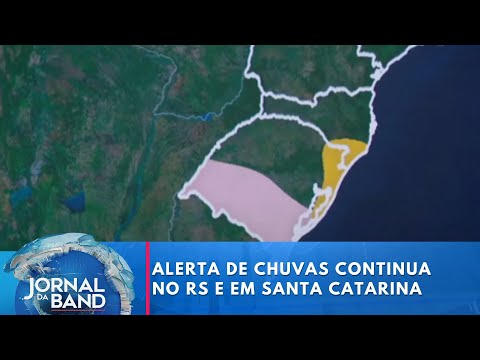 Previsão do tempo: Alerta de chuvas continua no Rio Grande do Sul e Santa Catarina | Jornal da Band