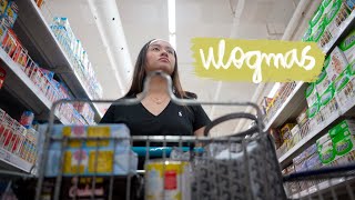 vlogmas day 06 ♡ repacking groceries & making mango graham cake