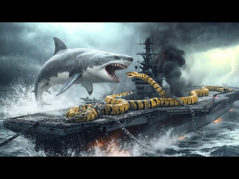 MEGALODON vs. TITAN PYTHON: Who Wins in the Abyss?