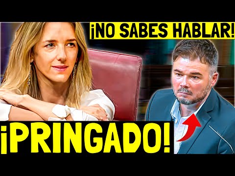 Cayetana laughs at Rufián for not knowing how to speak Catalan! She needs a translator.