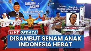 Momen Mendikdasmen RI Mengikuti Senam Anak Indonesia Hebat dalam Acara Tabligh Akbar di Dome UMM
