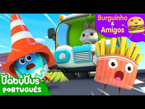 Capa de A  Varredeira Está Chegando! Corram! | Aventuras Alimentares | Burguinho e Amigos | BabyBus