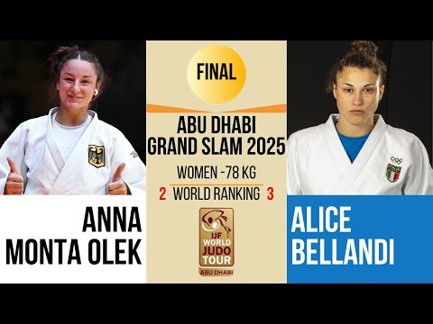 Anna Monta OLEK VS Alice BELLANDI | Abu Dhabi Grand Slam 2025 | GOLD -78 kg
