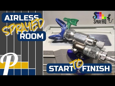 Airless Spraying with a Graco 395 Airless Paint Sprayer | Everything Sprayed in a Room | Every Step