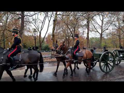 Kings Troop Royal Horse Artillery returning after Royal gun salute.20251114 123347