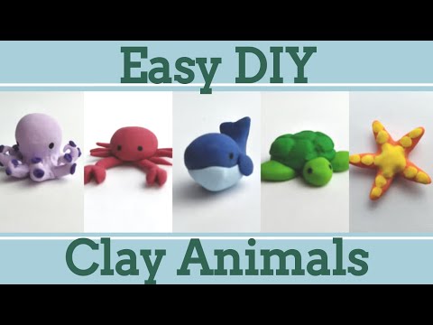 Easy Clay Animals for Beginners #1│5 in 1 Polymer Clay Tutorial