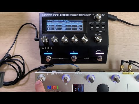 How to use MIDI Captain to control Boss GT1000 core PC/CC setups and tips