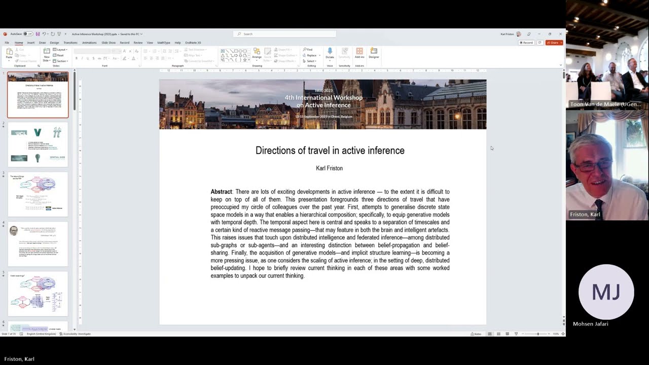 IWAI 2023 - Karl Friston - Directions of travel in active inference