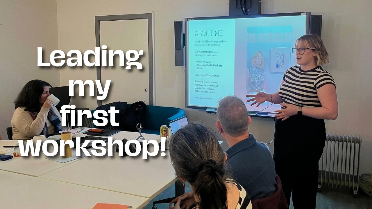 Artist Vlog | Leading My First Marketing Workshop, Gallery Pickup + Painting in My Art Studio ✨