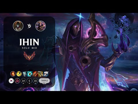 Jhin Mid vs LeBlanc - KR Grandmaster Patch 13.4