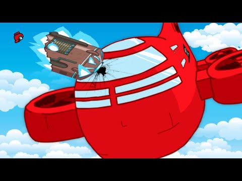 CRASHING THE AIRSHIP in Among Us (Among Us Animation)