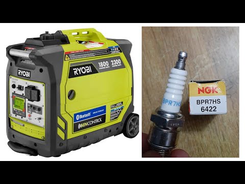 Ryobi 2300 watts- como cambiar la bujía. How to change spark plug
