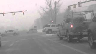 A black and white winter