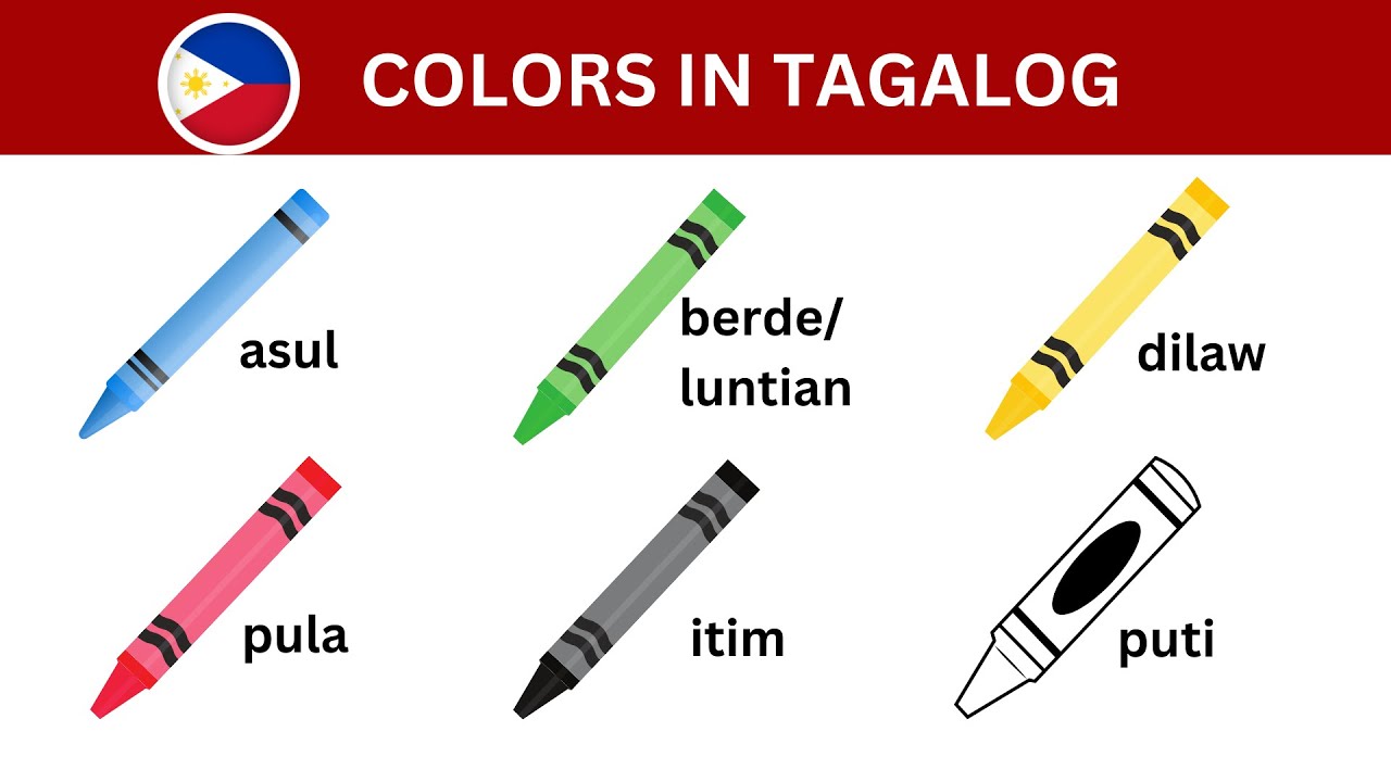COLORS IN FILIPINO | Basic Tagalog Language | English Filipino Vocabulary Words