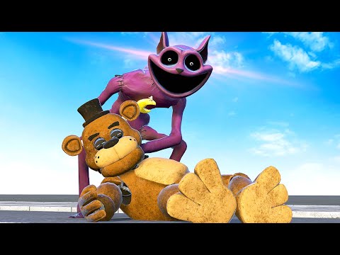 Fighting Freddy from FNAF as CatNap - Overgrowth Mods Gameplay