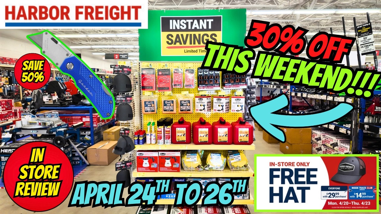 Harbor Freight 30% Off Sale Finds You Can't Miss! April 24th To 26th