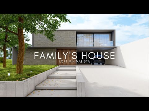 CASA LOFT DE 13X15 METROS MINIMALISTA COM 3 SUITES   FAMILY'S HOUSE