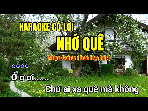 Karaoke có lời Nhớ Quê Nghệ Sĩ Thái Sơn Tb