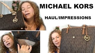 Michael Kors MK BAGS &quot;HAUL FROM THE MALL&quot; || Unboxing, First Impressions