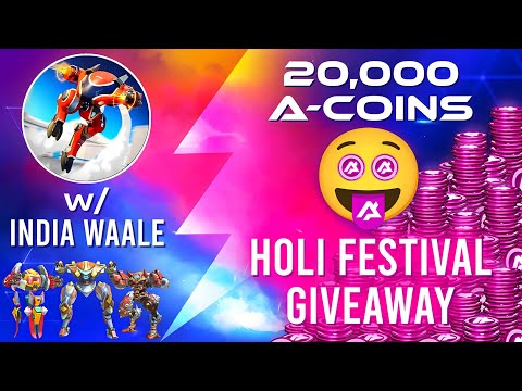 Holi Festival - 20000 Acoins Giveaway w/ India Waale - Mech Arena