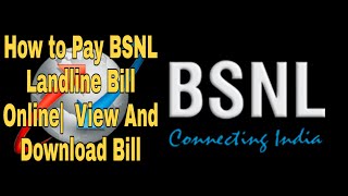 BSNL Landline Bill Online View and Online payment|How To Pay BSNL Landline Bill Online